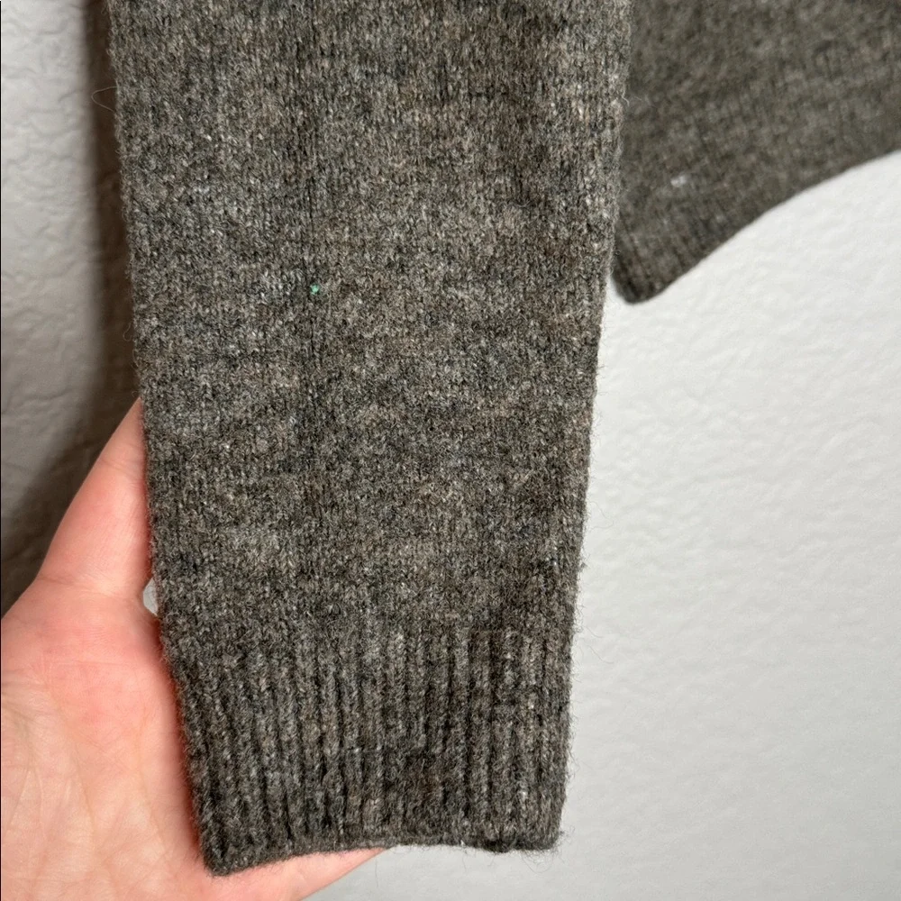 Zara Cardigan Metallic Buttons Grey Brown Size Small - Picture 6 of 8